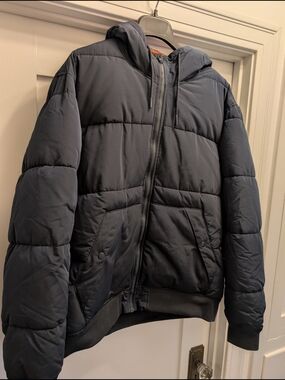 H&M Men's Label Of Graded Goods Puffer Style Navy Blue Jacket XL